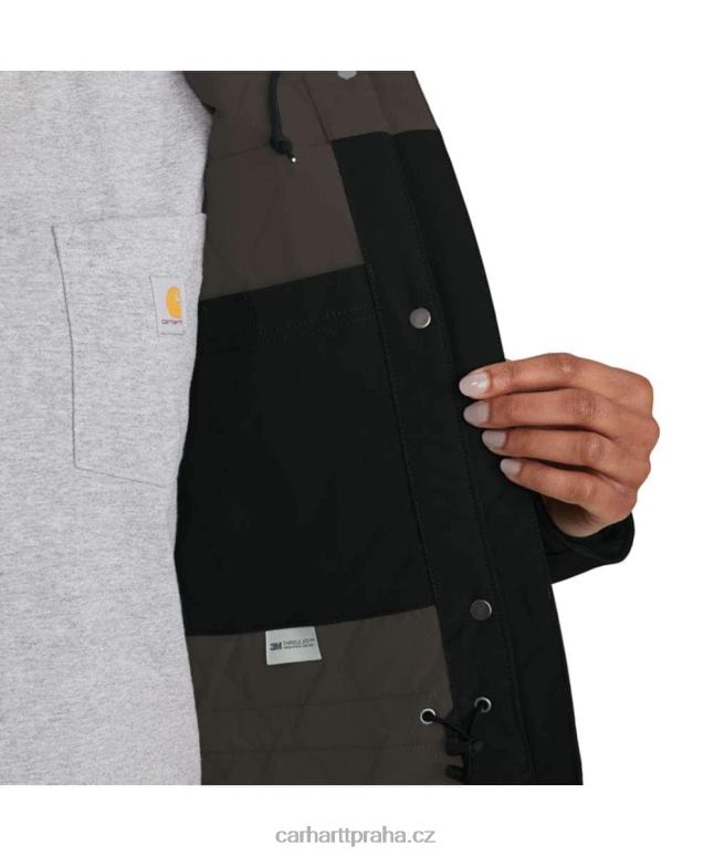 ženy zateplený tradiční kabát super dux uvolněného střihu Carhartt 8BL8V194 Černá