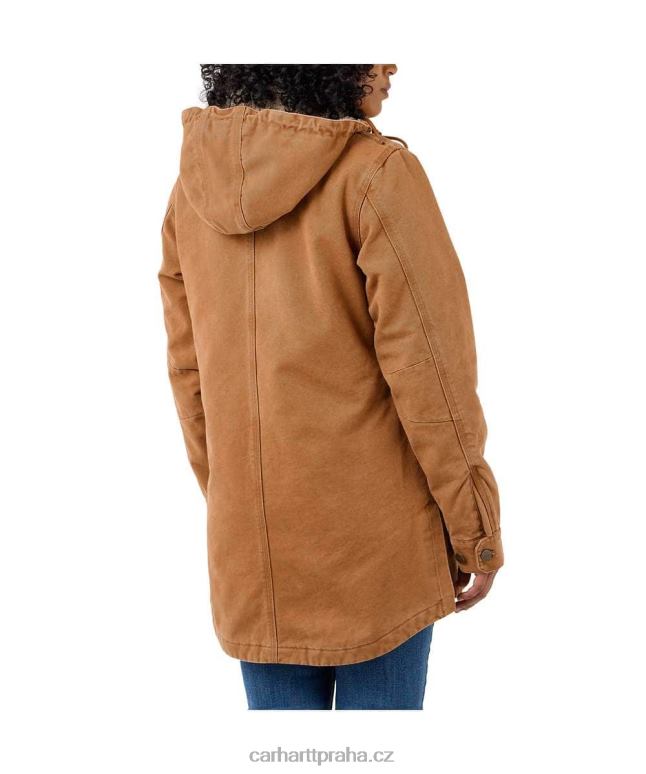 ženy zvětralý kachní kabát volného střihu Carhartt 8BL8V186 Černá