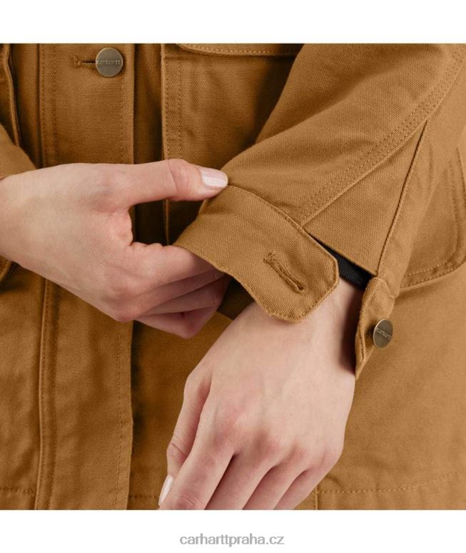 ženy zvětralý kachní kabát volného střihu Carhartt 8BL8V186 Černá
